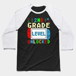 2nd Grade Level Unlocked Video Game Baseball T-Shirt